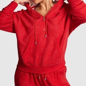 PINK Victoria's Secret Women's Red Sweat Shirt & Sweat Panta